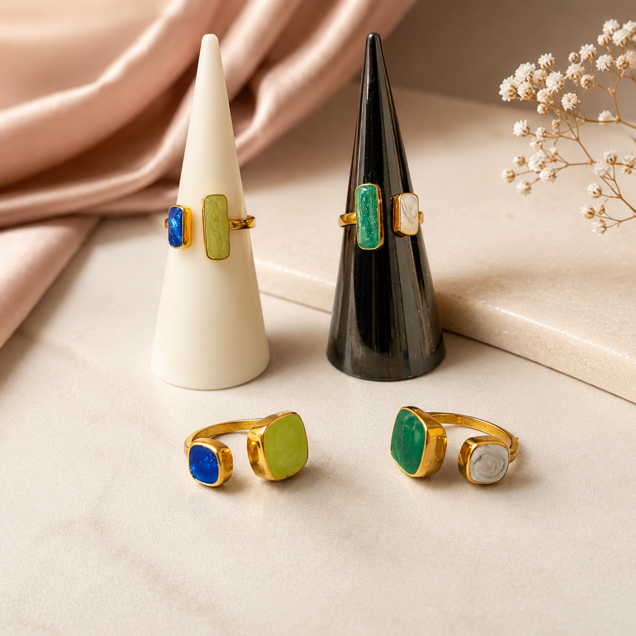 Aurora Geometric Open Ring