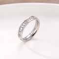 Layla Princess Cut Eternity Band - Silver