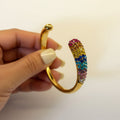 Talia Zircon Dome Bangle - Diyaana