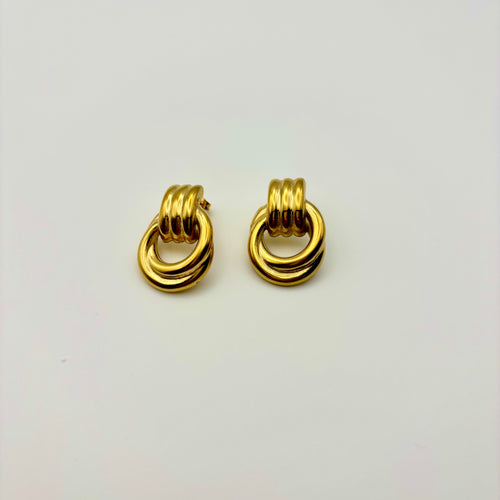 Aura Gold Knotted Stud