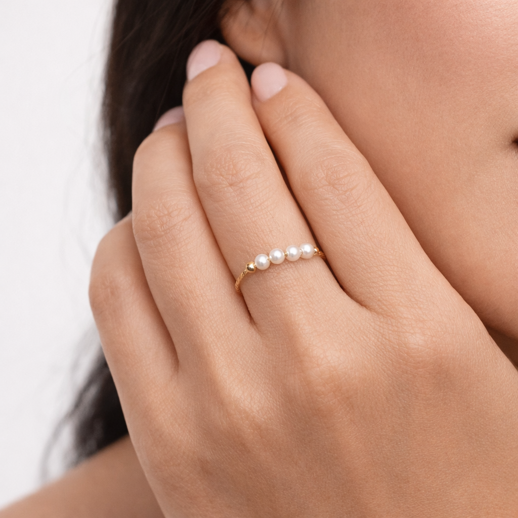Aurora Pearl Open Ring