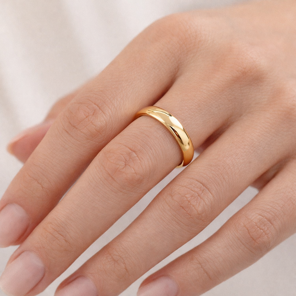 Talia 4MM Gold Band