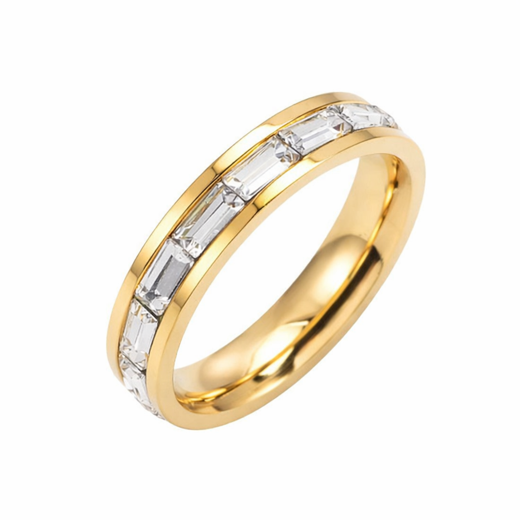 Layla Channel Set Eternity Band - Gold