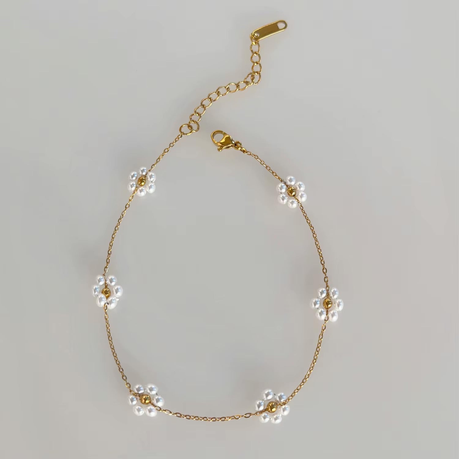Talia Pearl Flower Necklace & Bracelet