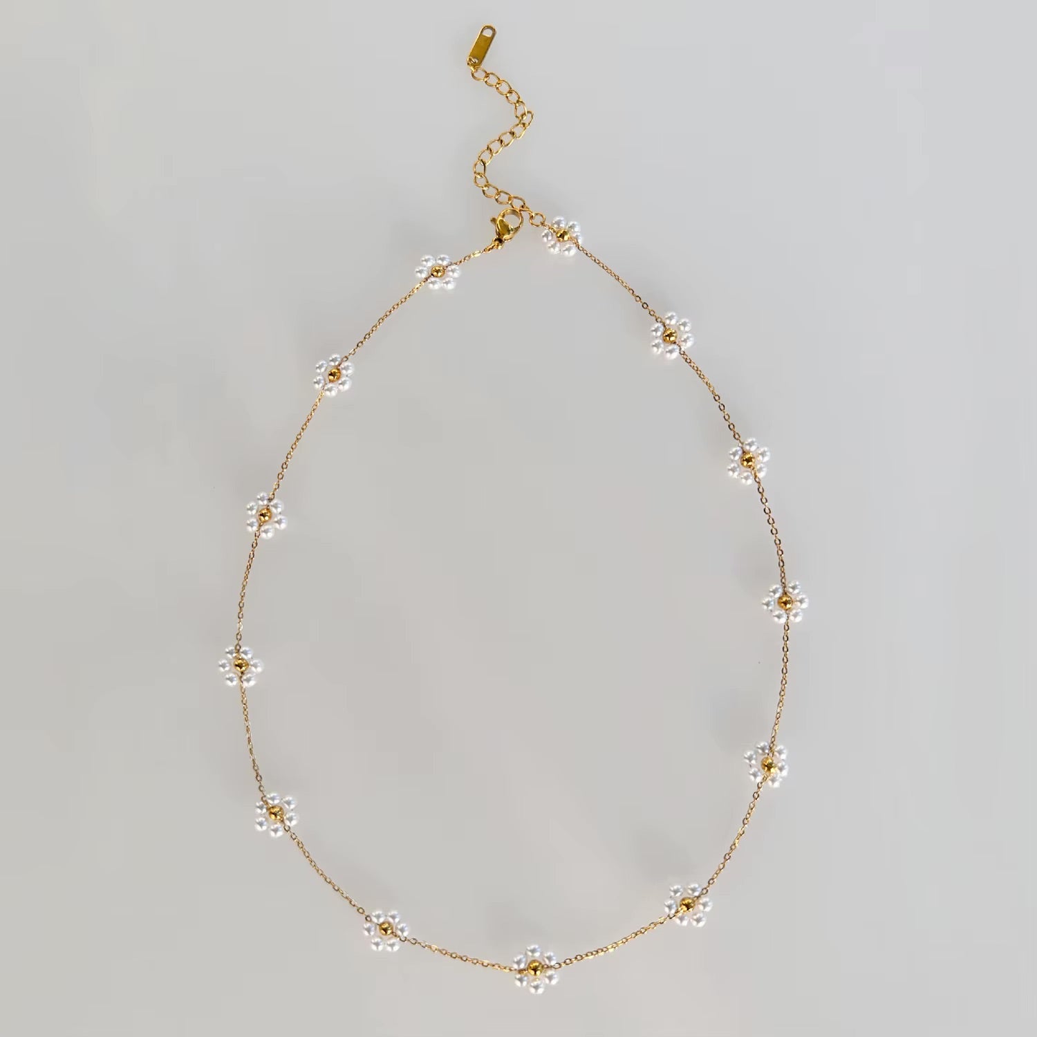 Talia Pearl Flower Necklace & Bracelet